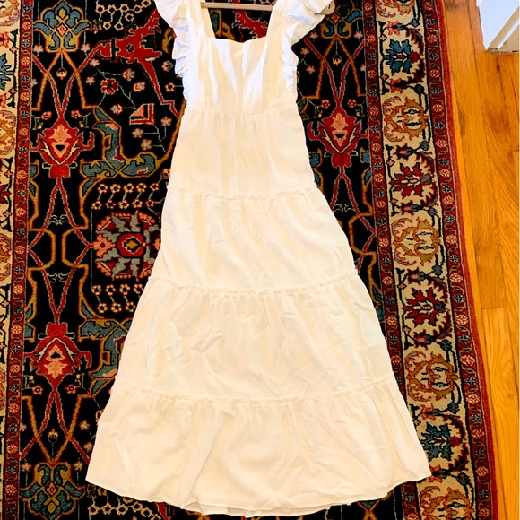 Show Me Your MuMu Dresses Show Me Your Mumu Linen Blend White Dress